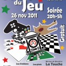 Nuit du Jeu La 10ème nuit du jeu aura lieu le samedi 26 novembre 2011, de 20h à 5h. Le temps de pré-lude, pour les enfants et leur famille, sera l’après-midi de 15h à 19h.